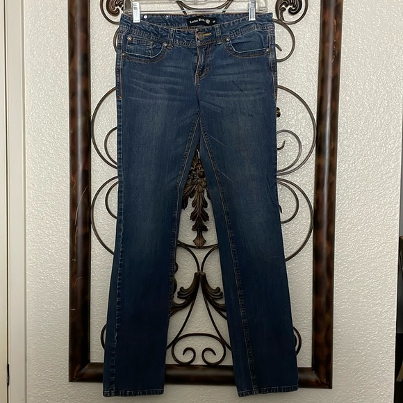 Women’s size 28 waist London bridge four-way stretch blue jeans - Picture 1 of 16